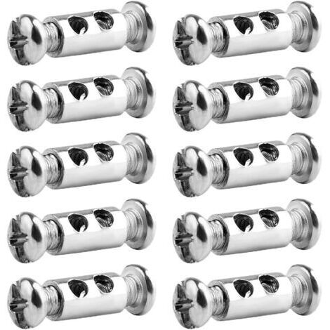 10 Stück Kabelklemmen für 1-2 mm Kabel, doppelseitige Stahldrahtklemmen zur schnellen und einfachen Kabelbefestigung, zum Anbringen von Metallkabeln und Wäscheleinen
