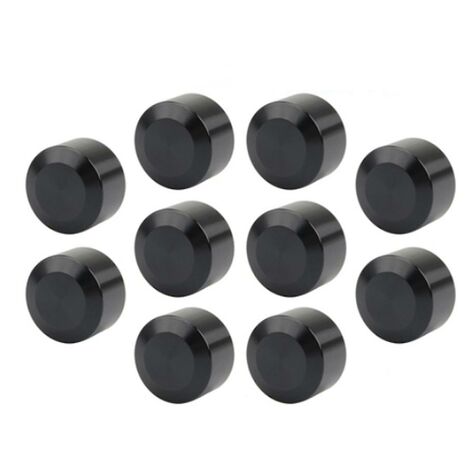 10 Stück Kopfdeckelschrauben Motorschrauben Kopfschraubenabdeckungen für Twin Cam Softail Sportster Fit 9-12 mm Schwarz