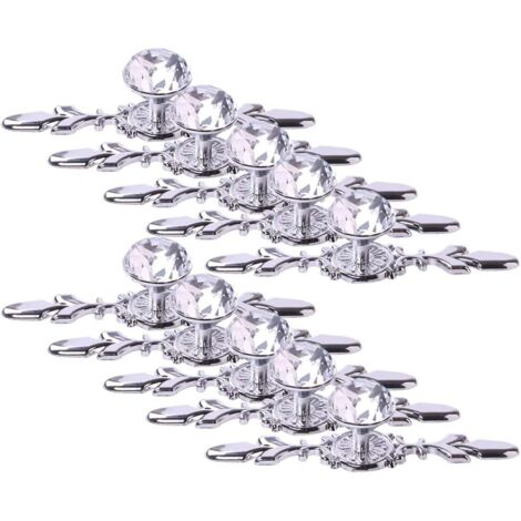 10 Stück Kristall-Schubladenknöpfe, Griffe, 6,7" Diamant-Schrank