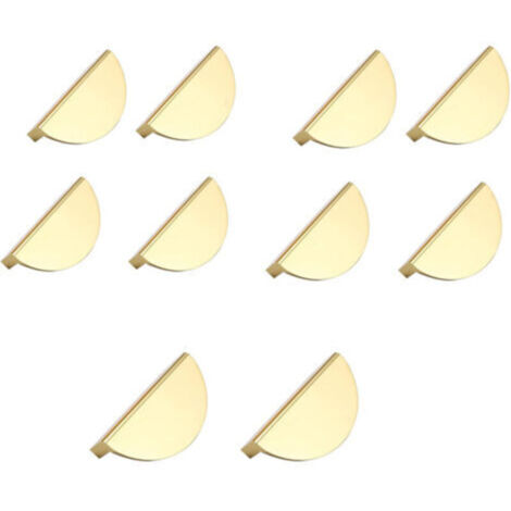 10 Stück Küchengriffe aus Metall, goldene Möbelgriffe aus Metall, goldene Schrankgriffe aus Metall, für Büromöbel, Nachttische, Kommoden, Kleiderschränke (mit Schrauben)