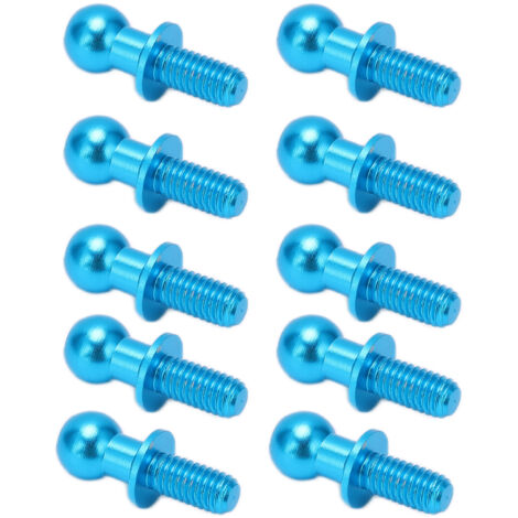 10 Stück Kugelgelenk-Koppelstangen aus Metall für Tamiya TT01 TT02 RC-Car-Stoßdämpfer, blau