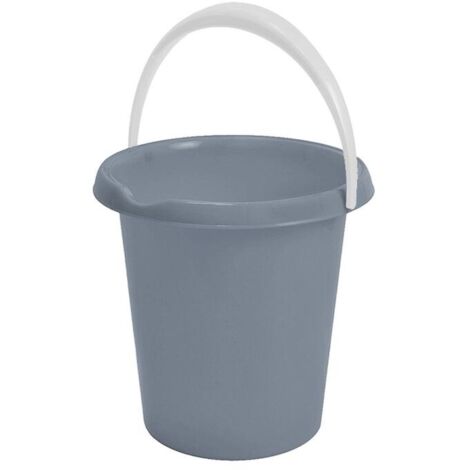10 Stück Kunststoff-Eimer 12L mit Griffmulde und Ausguss Haushalt Putzen 10er-Set
