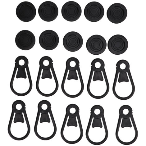 10 Stück Kunststoff-Karabiner für Campingzelte, windfeste Seilbinder für Markisen, Zugverschlüsse