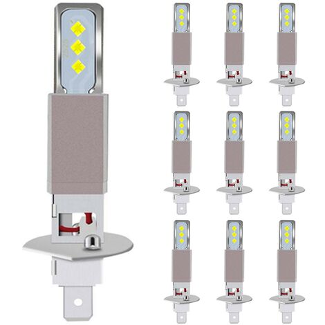 10 Stück Led Csp Mini H1 20000lm Glühbirnen Cunbus Autoscheinwerfer Nebelscheinwerfer Eisblau 12000k 6smd Glühbirnen Nebel L