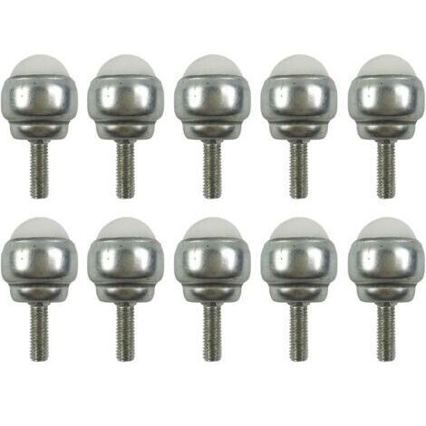 10 Stück Lenkrollen mit Kugellager, Lenkrollen aus Kohlenstoffstahl mit M5-Gewindebolzen, Mini-Universal-Kugellagerrollen für Möbel