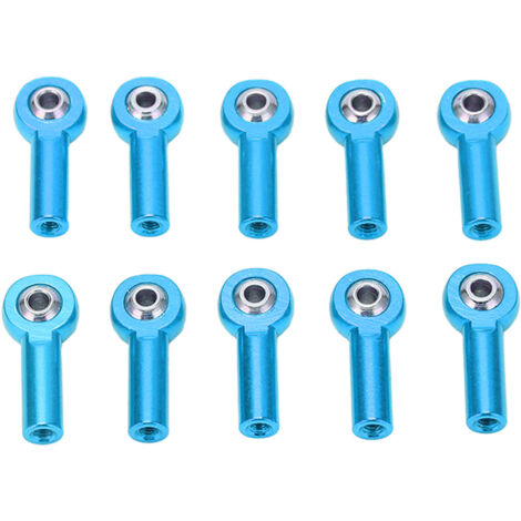10 Stück M3 26 mm Aluminium-Kugelgelenk-Spurstangen für ferngesteuerte Autos im Maßstab 1:10 und 1:8, Universalblau