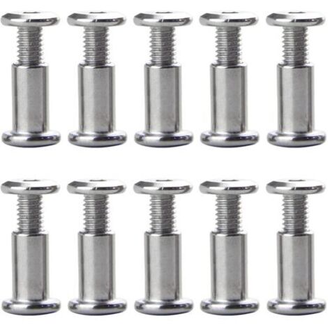 10 Stück M6 x 20 mm Schrauben, Gürtelschlaufen, Befestigungsbolzen, Befestigungsschrauben, Lederbefestigungen für Möbel, Ledersättel für Löcher mit 8 mm Durchmesser