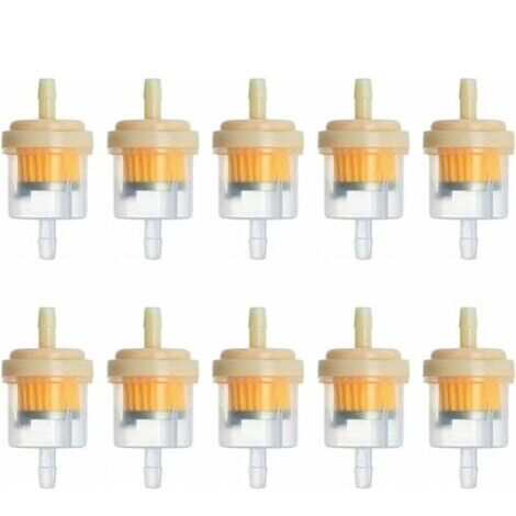 10 Stück magnetischer Filtereinsatz, verwendet, um Verunreinigungen im Benzin zu entfernen, schneller Benzinfilter, geeignet für Motorräder, Rasenmäher, Rasentraktoren