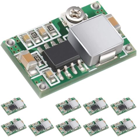 10 Stück Mini 360 DC Power Loop Modul mit einstellbarem DC 4,75-23V auf 1,0-17V Schleifenwandler, ultrakleiner 3A Stufenspannungsregler für Flugzeugmodelle