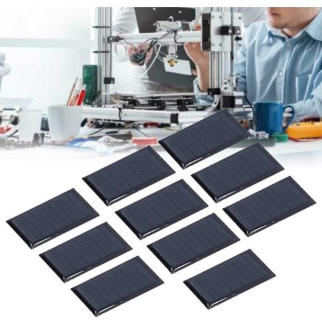 10 Stück Mini-Solarmodule, 30 mA, 5 V, 0,15 W, Epoxid-Solarmodule, polykristalline Silizium-Solarmodule, geeignet für DIY-Elektrospielzeugmaterialien (ohne Speicherfunktion) FLITI