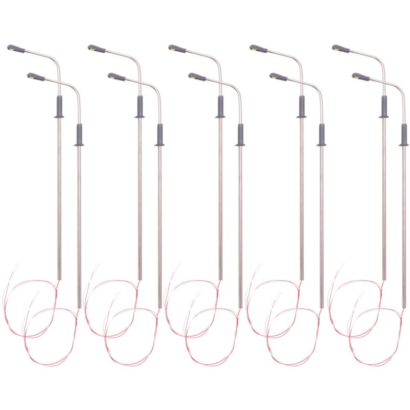 Image of 10 Stueck Modell led Strasse Lampe Beleuchtung Single Kopf Zug Layout Landschaft 1: 100