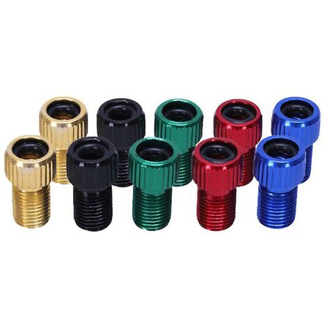 10 Stück Presta-Ventil-Adapter-Konverter, mehrfarbig, Fahrrad-Reifenschlauch