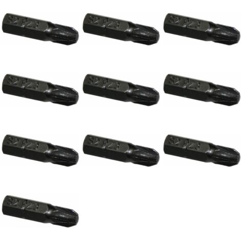 10 Stück PZ3 Kreuz Bit 25mm Kreutz Bits aus S2 Stahl 10er Pack