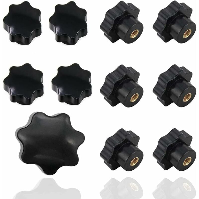 10 Stück Rändelgewinde-Klemmknopf, Sternkopf-Klemmmuttern, M6-Sternknöpfe, Griffklemmen für Schranktüren, Werkzeugmaschinen, M6 x 32 mm | 09145352544206 10 Stück Rändelgewinde-Klemmknopf, Sternkopf-Klemmmuttern, M6-Sternknöpfe, Griffklemmen für Schranktüren, Werkzeugmaschinen, M6 x 32 mm | 09145352544206
