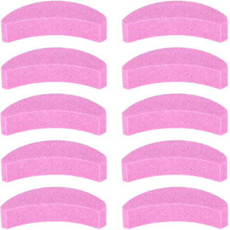 10 Stück rosa, halbmondförmige, tragbare Kettenschärfer für Schleifscheiben