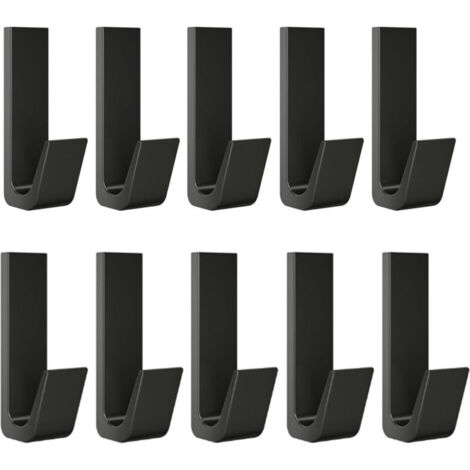 10 Stück selbstklebende Wandhaken aus Aluminium, Handtuchhalter fürs Badezimmer, Handtuchhalter für die Küche, selbstklebende Garderobe, Wandmontage ohne Bohren
