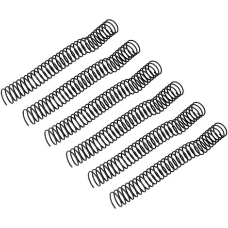10 Stück Spiralbinderinge mit hoher Kapazität, 29 mm Innendurchmesser, 30 Löcher, Komplettset, Schwarz