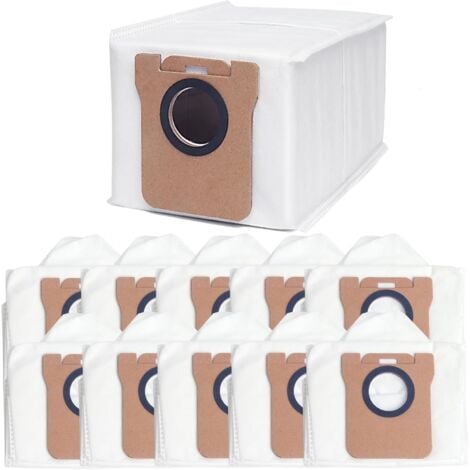 KEYOUNG 10 Stück Staubsaugerbeutel für Dreame L10s Ultra, Dreame L10 Ultra, L20 Ultra, X40 Ultra Saugroboter, Staubbeutel Ersatz Beutel Zubehörset, 2,5L großer Kapazität