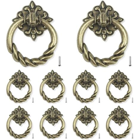 10 Stück Türgriff, Türschubladengriff, Schubladengriff, Bronze, Schrankgriff für Küchenmöbel, Schrank, Schubladentür