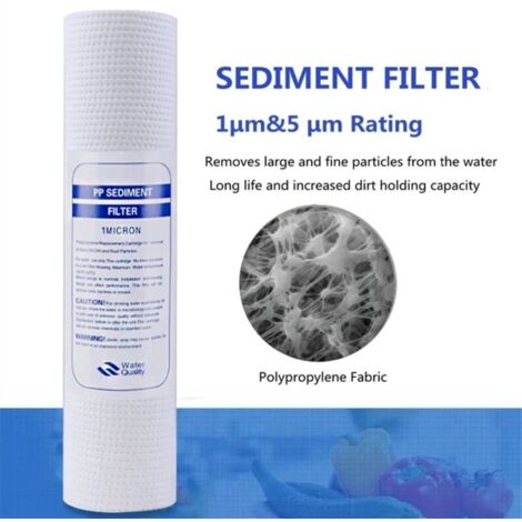 10 Stück Universal-Wasserfilter-PP-Baumwollfilterpatronen, Sedimentfilter, Polypropylen-Material, 5 Mikrometer