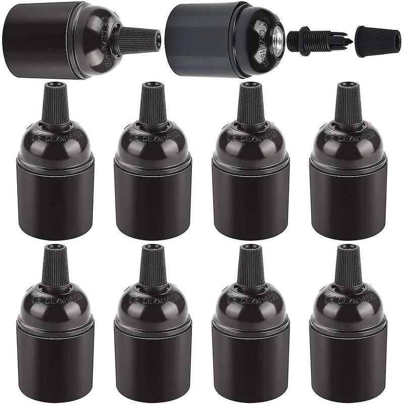 10 Stück Vintage E27 Lampenfassung Glühbirnenfassung E27 Glühbirnenfassung Fassung für Pendelleuchte Beleuchtung Dekoration Café Küche | 09416917809932
