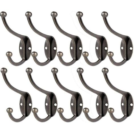 10 Stück Vintage-Wandgarderobenhaken, einzigartige Huthaken aus Metall, Retro-Edelstahl mit Schrauben für Garderobe, Badezimmer, Küche (Kupfer)