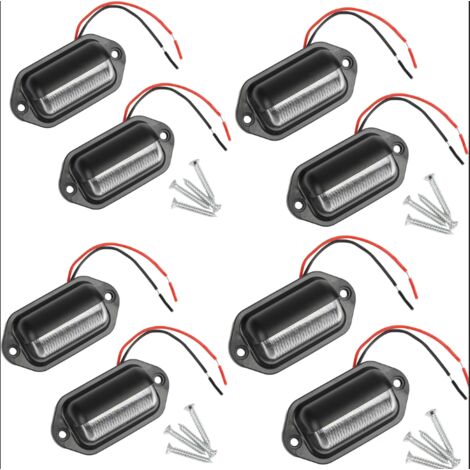 10 Stück wasserdichte LED-Kennzeichenbeleuchtung mit 6 SMD-LEDs, Rückleuchten