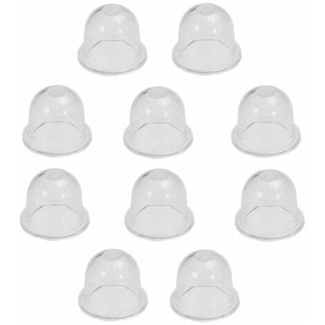 10 Stück weiße Primer-Ballonpumpe, Primer-Ballon, Primer-Pumpen-Basisball, Vergaser-Primer, Vergaser-Primerpumpe, für Rasenmäher, Heckenschere, Benzinsäge.