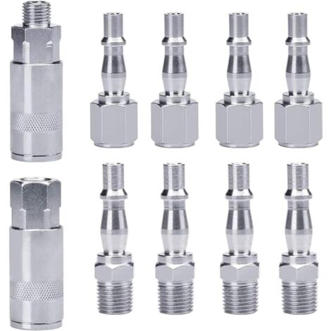 10 Stücke 1/4 "BSP Luftleitung Schlauch Kompressor Fitting Luft Koppler und Kit Stecker Kupplungen Stecker Männlich Weiblich
