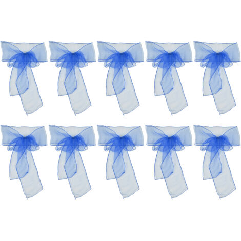 10 Stuhlschleifen aus Organza, elegante Zierschleifen für Hochzeiten und Veranstaltungen – Königsblau