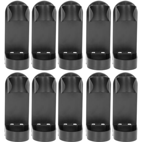 10 Supports de Brosse à Dents Électrique Murale, Noir - Accessoires Salle de Bain