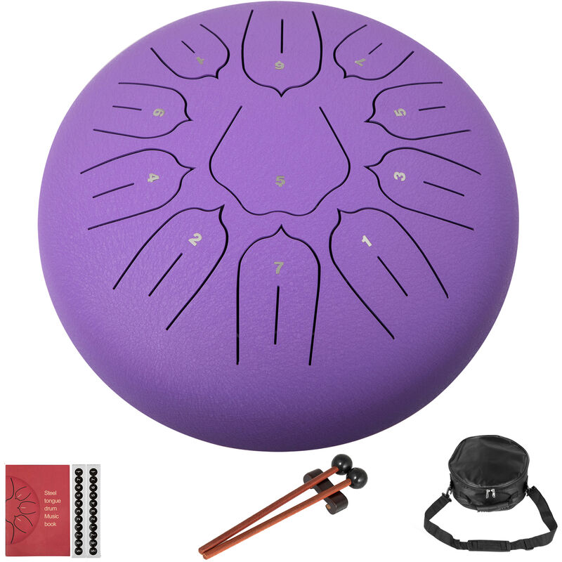10' Tamburo della Lingua Mano Viola Handpan in