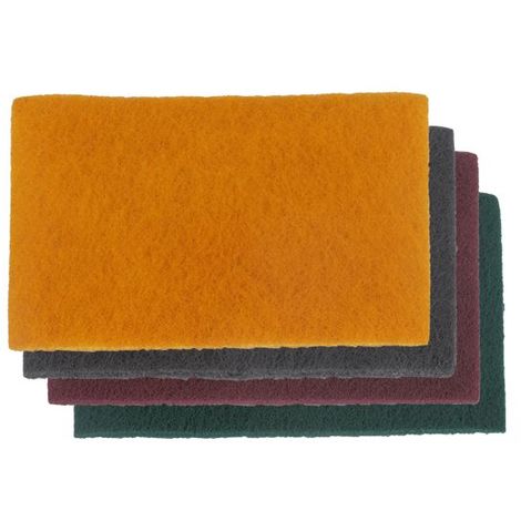 10 Tampons de fibre abrasif universel rouge moyen = P320