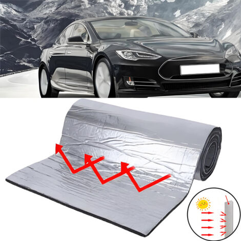 10 tapis insonorisants,tapis d'intérieur isolants thermiques et chauffants, tapis antibruit, en aluminium, tapis de sol auto-adhésifs, 50 x 200 x 1 cm