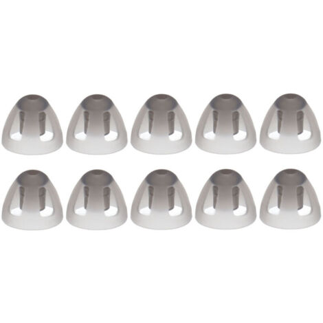10 tappi auricolari per apparecchi acustici, tappi auricolari morbidi, tappi auricolari aperti, tappi auricolari di ricambio neri per anziani (8 mm)