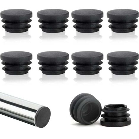 10 tappi per doghe rotonde da 22 mm, tappi per doghe a tubo tondo, tappi terminali rotondi in plastica per sedie, tappi ad ala tondi, protezione perfetta per mobili e pavimenti