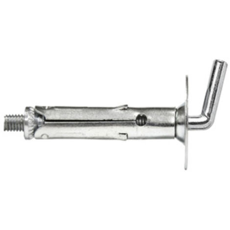 10 tasselli con gancio corto   6 mm tassello acciaio zincato cromato