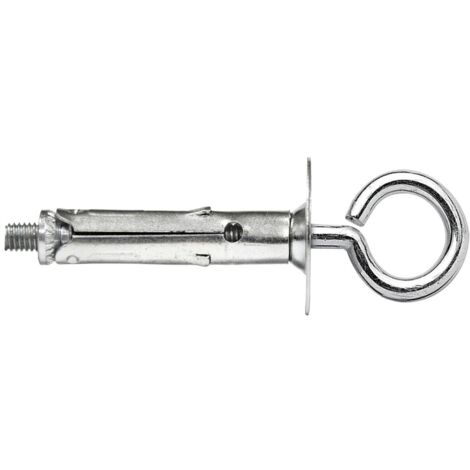 10 tasselli occhiolo chiuso 6 mm tassello acciaio zincato cromato