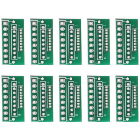 10-teilige Adapterplatine 1,27 mm 2,0 mm 2,54 mm 8 Pins 3 Reihen 24 Löcher für drahtlose Module