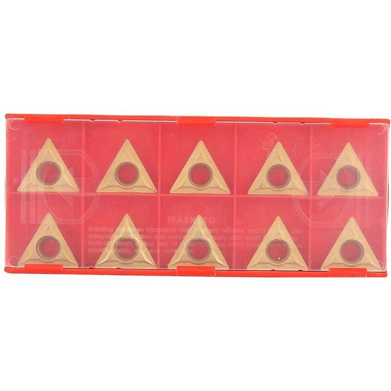 Image of 10-teiliges dreieckiges Drehwerkzeug aus Wolframstahl, CNC-Einsätze tcmt 16T304,Dreheinsätze