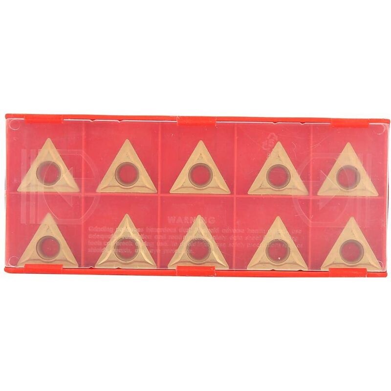 Image of 10-teiliges dreieckiges Drehwerkzeug aus Wolframstahl, CNC-Einsätze tcmt 16T304,Dreheinsätze