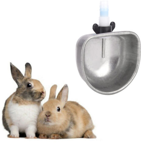 10-teiliges Edelstahl-Tränkeset für Kaninchen, Wassernapf und Futterzubehör für Füchse und Marder, T-Verbinder
