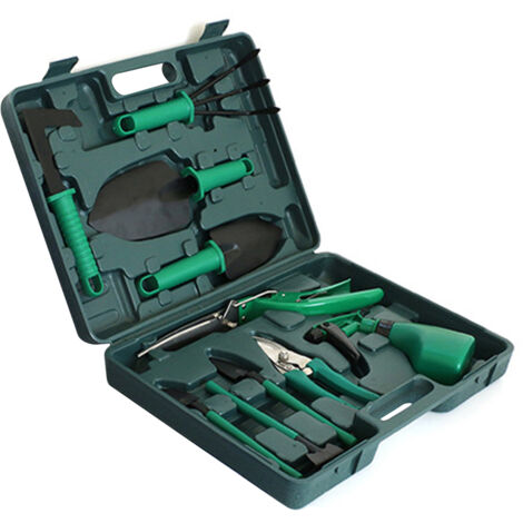 10-teiliges Garten-Set für Topfpflanzen, Bonsai-Schnitt- und Unkrautjätwerkzeuge, Gartenzubehör