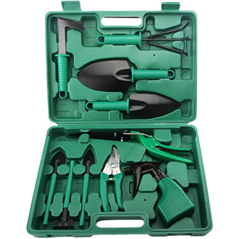 10-teiliges Gartengeräte-Set mit Tragetasche, ergonomische Handgeräte für vielfältige Gartenarbeiten