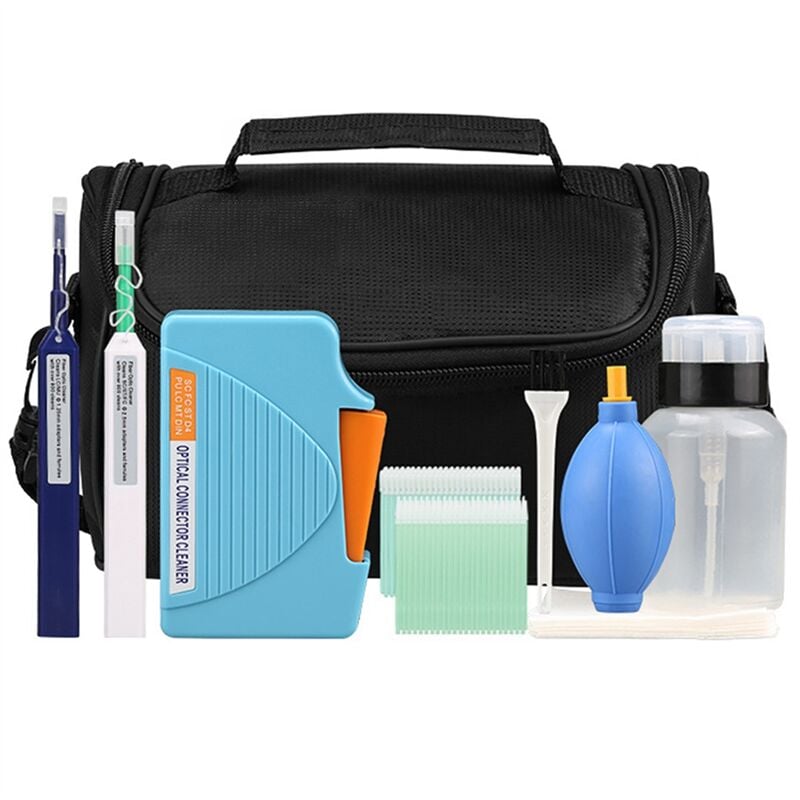 Image of 10-teiliges Glasfaser-Reinigungsset, optisches Reinigungswerkzeug mit Kassette für LC-Anschlüsse