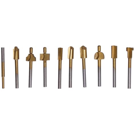 10-teiliges Hartmetall-Holzfräser-Set zum Schnitzen, Gravieren und Bohren – DIY-Holzbearbeitungs-Rotationswerkzeug-Set