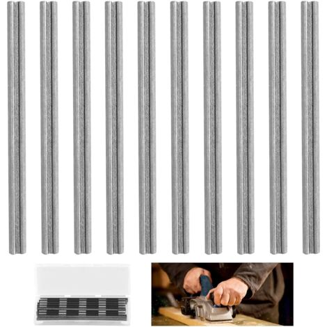 10-teiliges Hobelmesser, 82 mm HSS-Hobelmesser, HSS-Hobelmesser-Set, Wendehobelmesser, Hartmetall-Elektrohobel-Set, Wendehobelmesser, für Schleifmaschinen