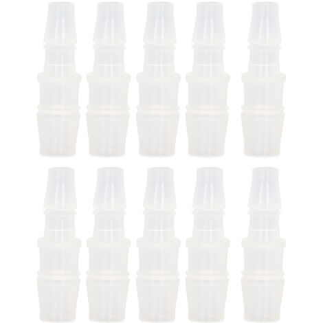 10-teiliges PP-Reduzierstück mit Widerhaken für Silikonschläuche von 7,9–11,1 mm – geruchlos und langlebig