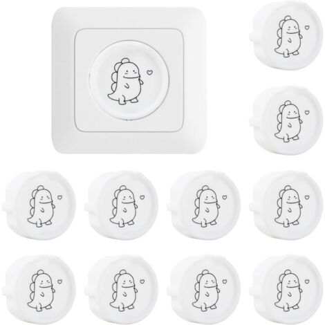 10-teiliges Set Baby-Sicherheits-Steckdosenabdeckungen für Universalsteckdosen, Schutz vor Stromschlägen, Staub und Spritzwasser, dekoratives Silikondesign