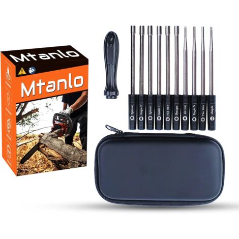 10-teiliges Vergaser-Einstellwerkzeug-Schraubendreher-Set mit rutschfestem Griff und Werkzeugtasche für Poulan Artisan 2-Takt-Kleinmotor-Kettensäge